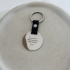 quote leather keychain