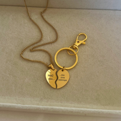 set necklace+keychain