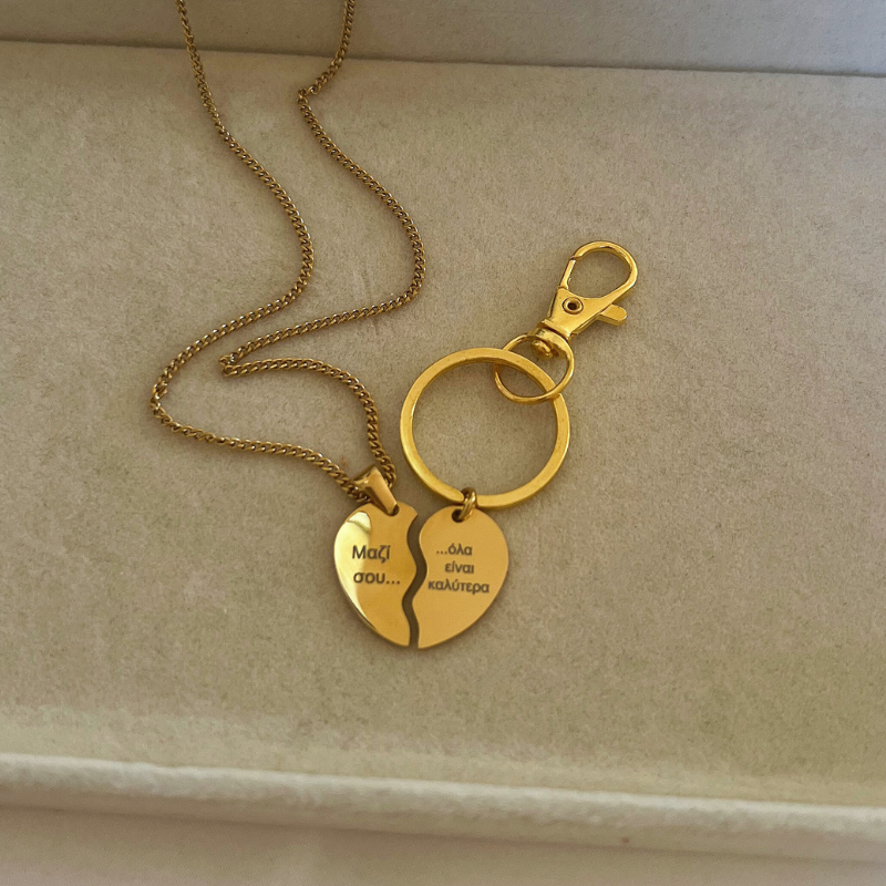 set necklace+keychain