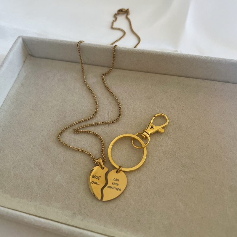 set necklace+keychain