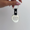 quote leather keychain