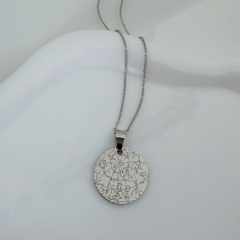 night sky map necklace